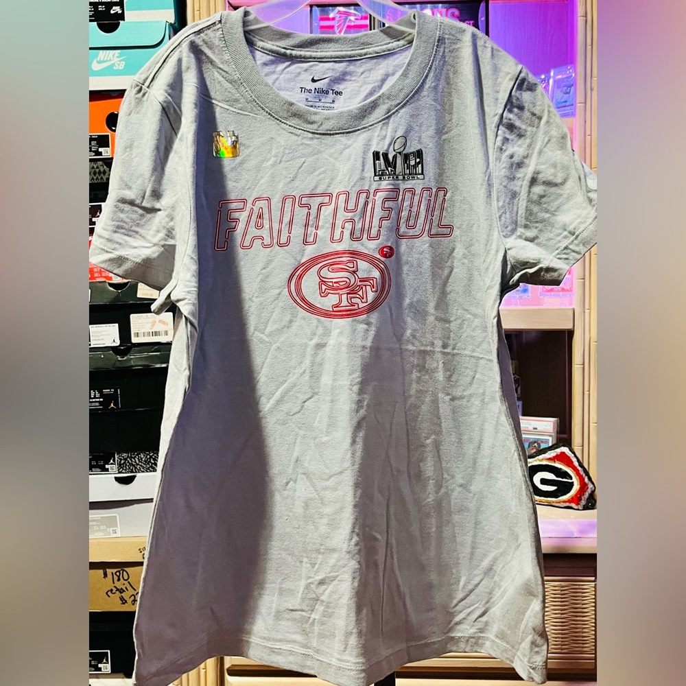 NWOT Nike San Francisco 49ers Super Bowl LVlll Tee Youth/Womans Medium.